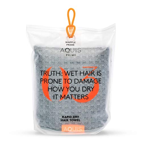 AQUIS - Waffle Luxe - Toalla de Pelo, Gris Moody, Original