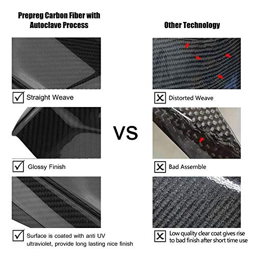 Aramox Headlight Eyebrows, 2Pcs Car Fibra de carbono Acabado brillante Párpados Cejas para Lancer EVO X 10 2008-2014