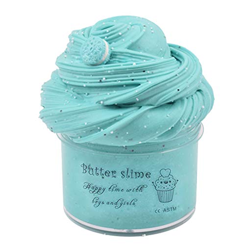 Arcilla Seca al Aire,Blue Sea Butter Fluffy Slime, Putty Soft Strechy Non-Sticky Blue Charm Butter Slime Supplies Stress Relief DIY Toy for Girls and Boys 7oz