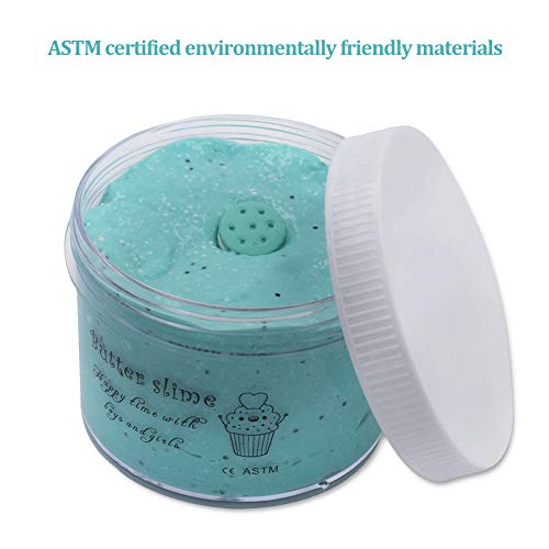 Arcilla Seca al Aire,Blue Sea Butter Fluffy Slime, Putty Soft Strechy Non-Sticky Blue Charm Butter Slime Supplies Stress Relief DIY Toy for Girls and Boys 7oz
