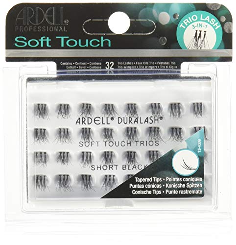 Ardell Soft Touch Trios Individuals - Pestañas de ojos, color negro