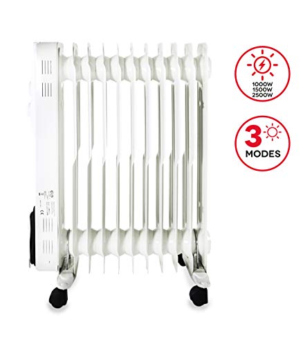 ARGO 191150021 Radiador de aceite Mineral diatérmico, Color blanco