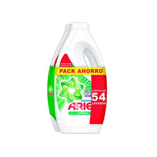 ARIEL detergente máquina líquido original botella 2 x 27 lv