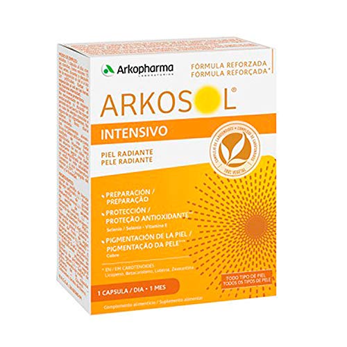 Arkkopharma TRIPLO Arkosol Intensivo Piel Radiante, 3x30Cápsulas