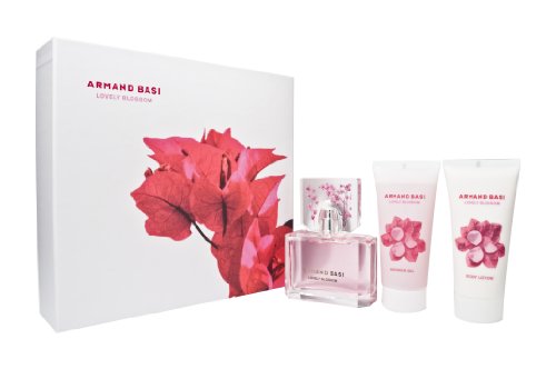 Armand Basi Lovely Blossom Set de regalo para mujeres (Eau de Toilette 100 ml, loción corporal de 100 ml y gel de ducha 100 ml)