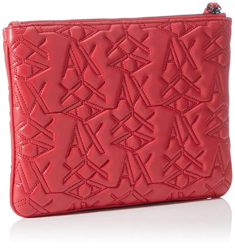 Armani Exchange - 3d Logo Pouch, Monederos Mujer, Rojo (Red), 10x10x10 cm (W x H L)