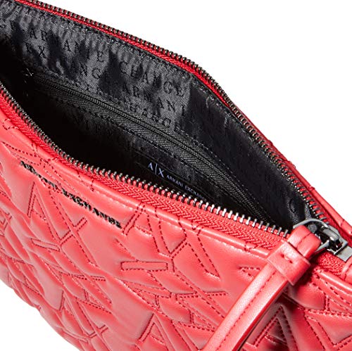 Armani Exchange - 3d Logo Pouch, Monederos Mujer, Rojo (Red), 10x10x10 cm (W x H L)