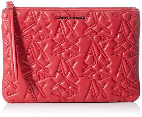 Armani Exchange - 3d Logo Pouch, Monederos Mujer, Rojo (Red), 10x10x10 cm (W x H L)