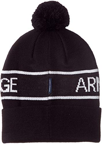 Armani Exchange Cold Weather Hat Gorro de punto, Negro (Black 1510), Talla única (Talla del fabricante: TU) para Hombre