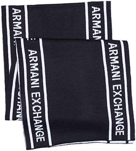 Armani Exchange Cold Weather Scarf conjunto bufanda, gorro y guantes, Azul (Navy 1510), Talla única (Talla del fabricante: TU) para Hombre