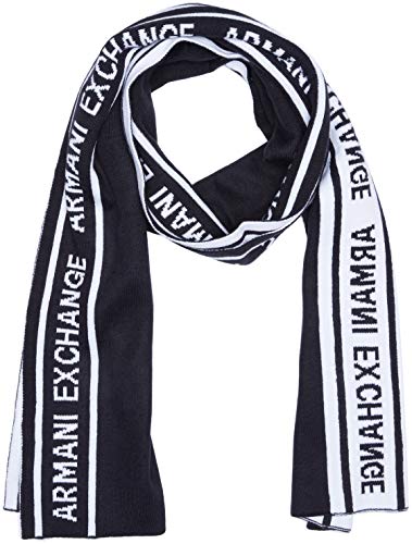 Armani Exchange Cold Weather Scarf conjunto bufanda, gorro y guantes, Azul (Navy 1510), Talla única (Talla del fabricante: TU) para Hombre