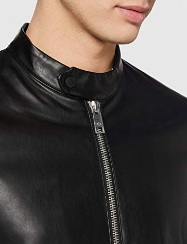 Armani Exchange Eco-Leather Blouson Chaqueta bomber, Negro (Black 1200), X-Small para Hombre