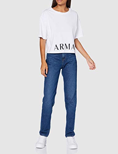 Armani Exchange T-Shirt Camiseta, Blanco, M para Mujer