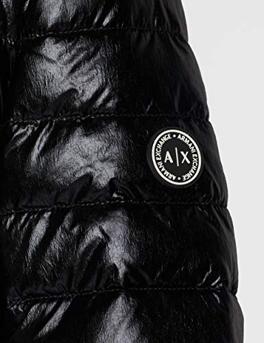 Armani Exchange Turtle Neck Zip Coat Chaqueta Bomber, (Black 1200), Medium para Mujer