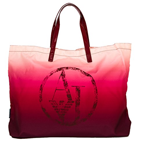 Armani Jeans bolso de mano para compras mujer nuevo bordeaux