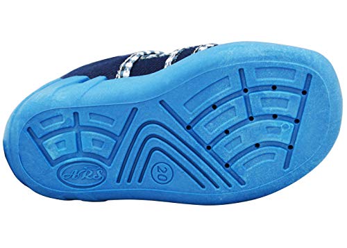 ARS Calzado para ninos pre-Escolar Deportes Plantilla de Cuero Zapatos Zapatillas de Estar por casa 20 21 22 23 24 25 26 (24, Azul Cuadros Osito)