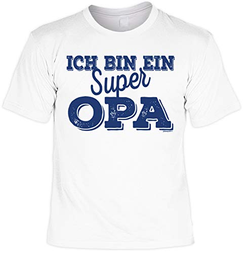 Art & Detail – Camiseta con texto en alemán "Opa Dad Vatertag – ICH Bin EIN Super Opa – Regalo Präsent Danke Blanco S