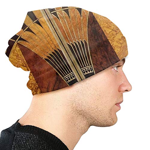 Art Nouveau Art Deco - Gorro de Lana para Invierno, diseño Vintage, Elegante, Color Dorado, Negro, Bronce, Plateado, Beige, Tejido cálido, elástico, Suave y Duradero