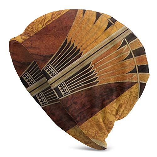Art Nouveau Art Deco - Gorro de Lana para Invierno, diseño Vintage, Elegante, Color Dorado, Negro, Bronce, Plateado, Beige, Tejido cálido, elástico, Suave y Duradero