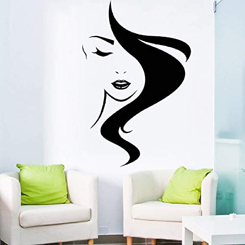 Art Salon Sticker Salón de Belleza Etiqueta de La Pared Niñas Mujeres Calcomanía Removible Decoración Linda Habitación Decoración Poster ~ 1 42 * 63 cm