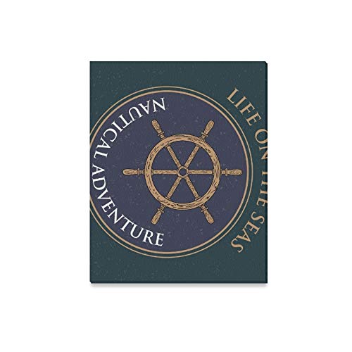 Arte de la Pared Pintura Vintage Retro Náutico Voyager Helm Dirección Impresiones en Lienzo La Imagen Paisaje Imágenes Aceite para el hogar Decoración Moderna Impresión Decoración para Sala de Estar