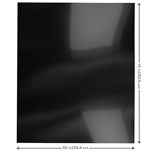 Arteza Vinilo textil termoadhesivo negro | 25,4 x 30,5 cm | Caja de 14 hojas | Vinilo térmico resistente, fácil de pelar y sin tóxicos | Apto para cualquier máquina de corte | Vinilo negro para telas