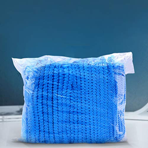 Artibetter 200 Piezas Gorro Quirúrgico Desechable Gorro de Matorral No Tejido Tapa de La Cabeza Del Pelo Gorro de Enfermera Médico Neto para Mujeres Hombres Maquillaje Médico Azul