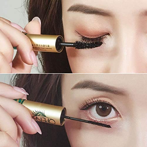 ARTIFUN Peacock Mascara Impermeable Conjunto de fibra de Pestañas de Rímel de Tinte no Mareado