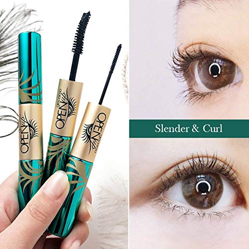 ARTIFUN Peacock Mascara Impermeable Conjunto de fibra de Pestañas de Rímel de Tinte no Mareado