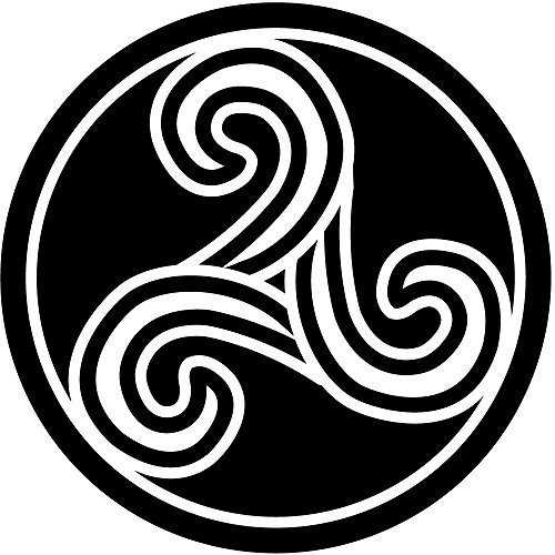 Artimagen Pegatina Trisquel Grande Base Transparente ø 95 mm.