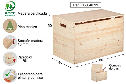 ASTIGARRAGA KIT LINE Baúl Cofre de Madera con Compas de Gas