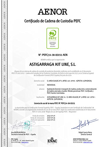 ASTIGARRAGA KIT LINE Baúl Cofre de Madera con Compas de Gas