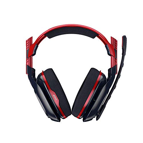 ASTRO Gaming A40 TR-X Auriculares alámbricos, 4ta gen, ASTRO Audio V2, Dolby ATMOS, clavija de 3,5 mm, micrófono intercambiable, para Xbox Series X|S, Xbox One, PS5, PS4, PC, Mac, Switch, Rojo/Azul