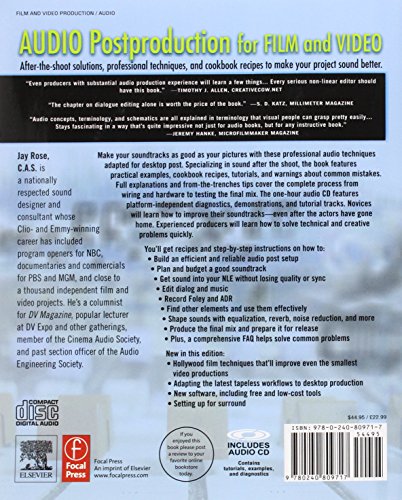 Audio Postproduction for Film and Video: After-the-Shoot solutions, Professional Techniques,and Cookbook Recipes to Make Your Project Sound Better