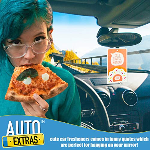 Auto Extras 6 Unidades de ambientadores para Coche con Frases Divertidas para el hogar, el Trabajo o tu Coche