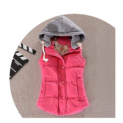 Autumn Winter Basic Jackets Coat Women Vest Women Hooded Veste Femme Parkas Casaco Black XL