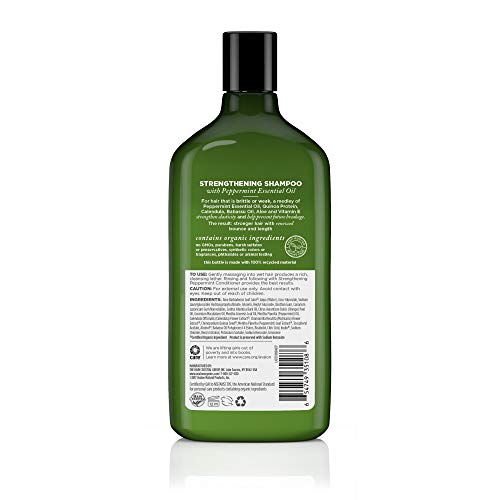 Avalon Organics menta Champú Revitalizante 325ml Pack de 3