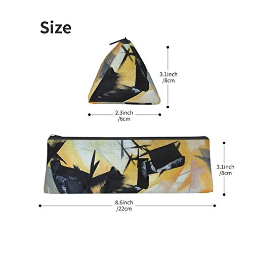 Avant Garde Triángulo Pen Bolsa Portátil Lápiz Estuche Cosmético Bolsa Bolsa para Oficina Estudiantes Mujeres