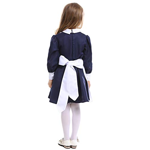 Avsvcb Cosplay Navidad Ropa para niños Juego Uniforme Azul y Blanco mucama Halloween Novedad Regalo Cosplay niña Enfermera Falda
