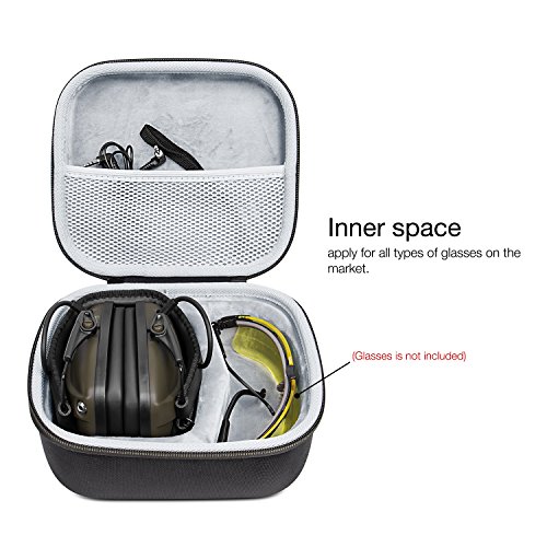 Awesafe Casco Tiro Electronico Protector Auditivo Auriculares de Caza Protectores para Oídos Especialmente Diseñados para Cazadores y Tiradores +Estuche Rígido Funda de almacenamiento (Verde)