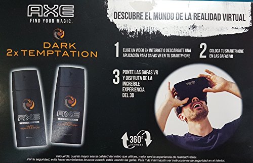 Axe dark tempation pack 2 unidades + gafas realidad virtual.