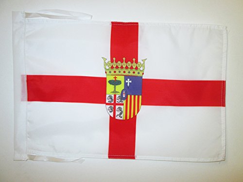 AZ FLAG Bandera de la Provincia DE Zaragoza 45x30cm - BANDERINA Zaragoza EN ARAGÓN 30 x 45 cm cordeles