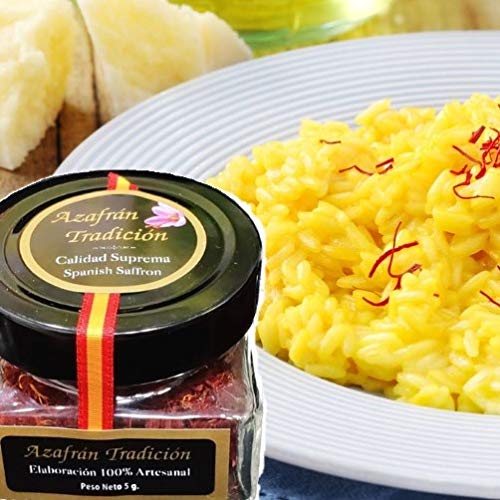 Azafran en Hebras Español Premium 5 Gr. –100% Puro Envasado en Cristal manteniendo su Frescura y Sabor.