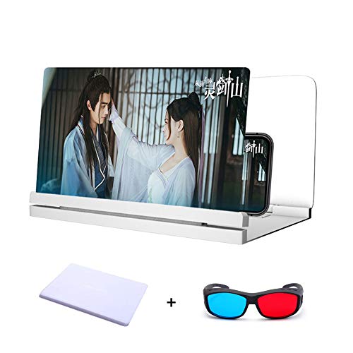 AZCSPFALB 20 Pulgadas Moda Lupa de Pantalla del Teléfono, Pantalla Grande Multifuncional Plegable del Titular for Teléfono Móvil 3D Universal HD Portátil Proyector para Smartphone