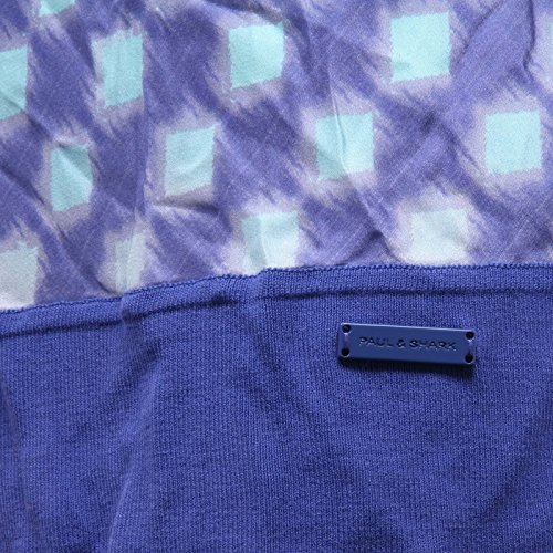 B7776 maglia donna PAUL & SHARK seta blu smanicato t-shirt woman [S]