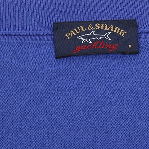 B7776 maglia donna PAUL & SHARK seta blu smanicato t-shirt woman [S]