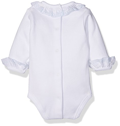 babidu BODY CUELLO BATISTA, Body para Bebé-Niños, Celeste, 12 meses