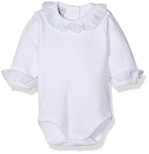 babidu BODY CUELLO BATISTA, Body para Bebé-Niños, Celeste, 12 meses