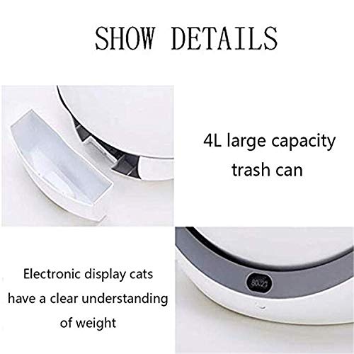 BABIFIS Inodoro automático para Gatos Caja de Arena automática para Gatos Inducción Limpieza rotativa Cat Robot Litter Large Kitty Caja de Arena autolimpiante