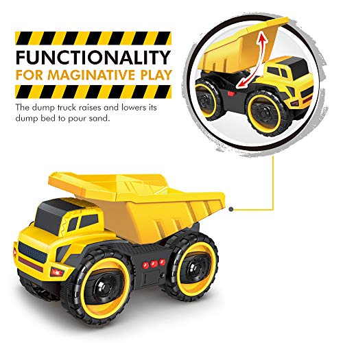 baby 1st Camión de Juguete de construcción 22 cm, Juguetes Modelo Grande para niños y niñas, Juego de 2 Camiones de vehículos para niños de 2 a 3 años +